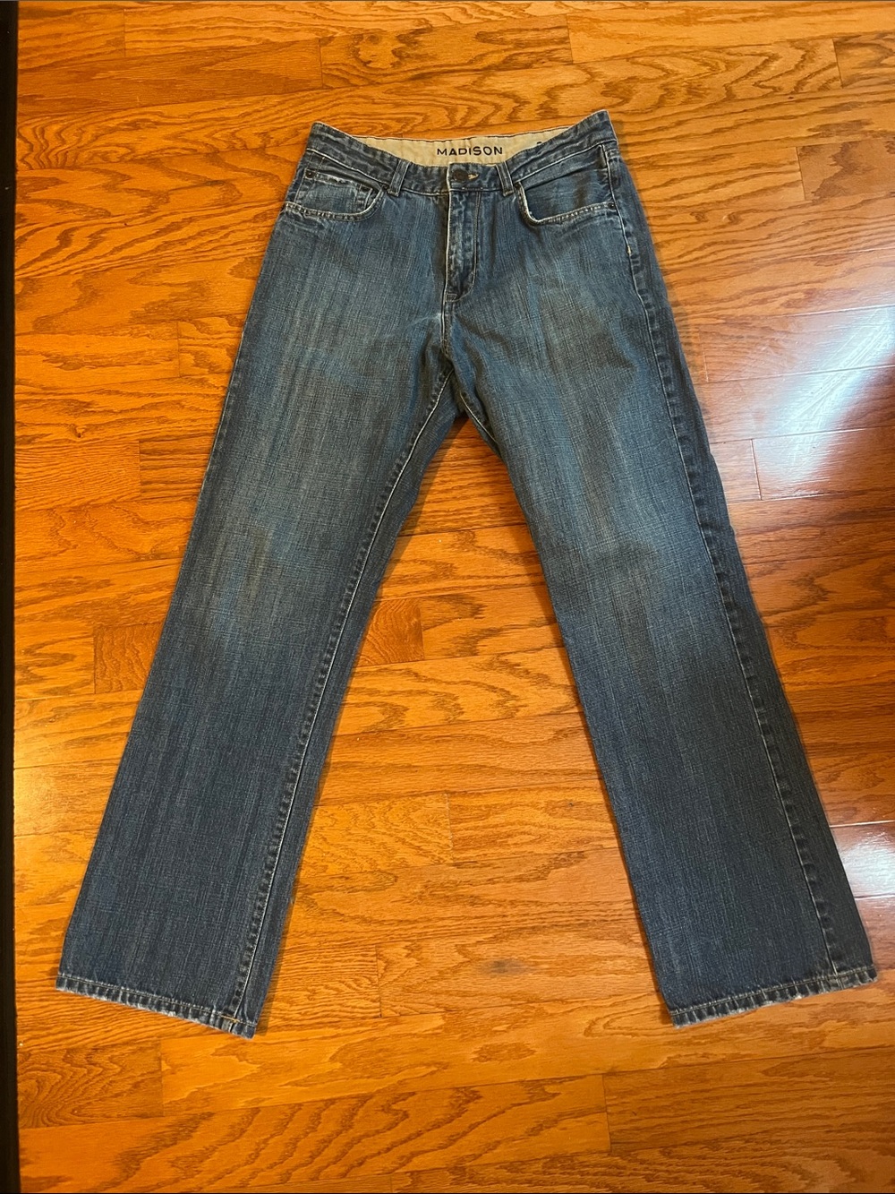Madison Men's 32x34 Straight Leg Jeans - Medium Blue Wash